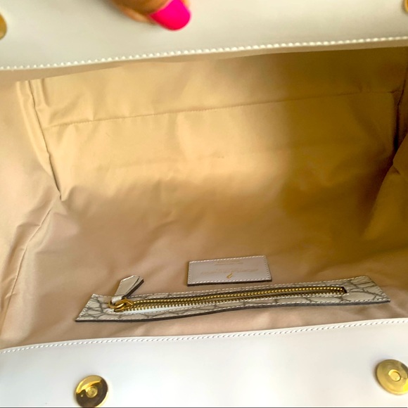 ✨Alberta Dicanio✨ Croc, Gray Italian Leather Handbag W/Dusk Bag - Picture 6 of 10